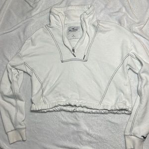 Crop top hoddie white